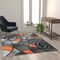 Flash Furniture Orange 5' x 7' Abstract Design Accent Area Rug ACD-RGTRZ860-57-OR-GG - alternate 5
